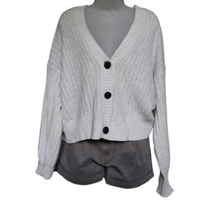 AEO Oversized Cropped Cardigan Sweater